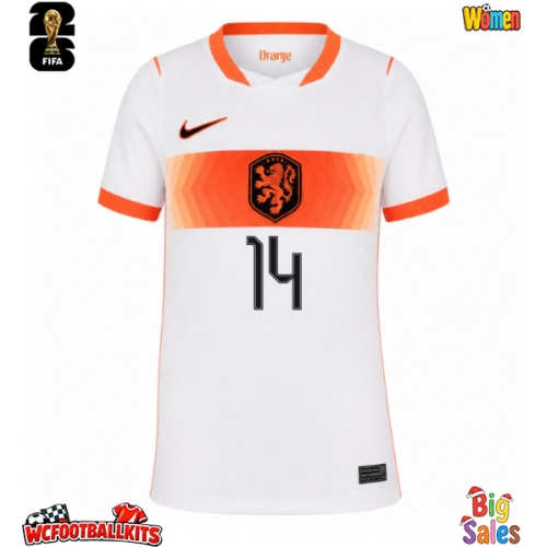 Netherlands Tijjani Reijnders #14 Replica Away Stadium Shirt for Women World Cup 2026 Short Sleeve